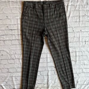 KUT Kut From The Kloth Fab Ab Trouser Skinny Plaid 12 Office Work Pants Stretchy